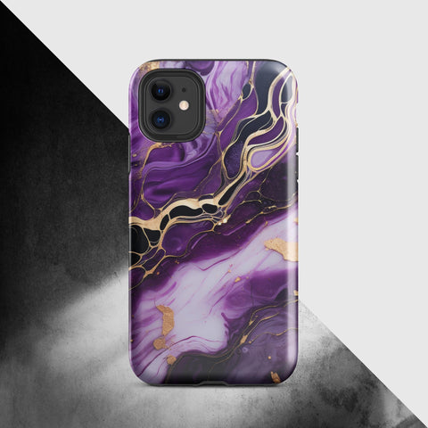 Purple Marble Design, Tough Case for iPhone®